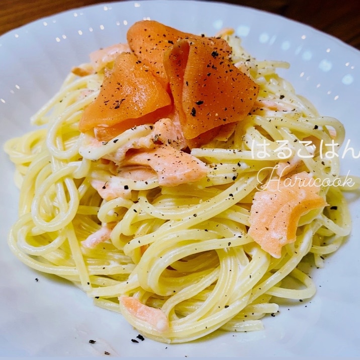 Kiriで簡単!サーモンのクリームパスタ♡